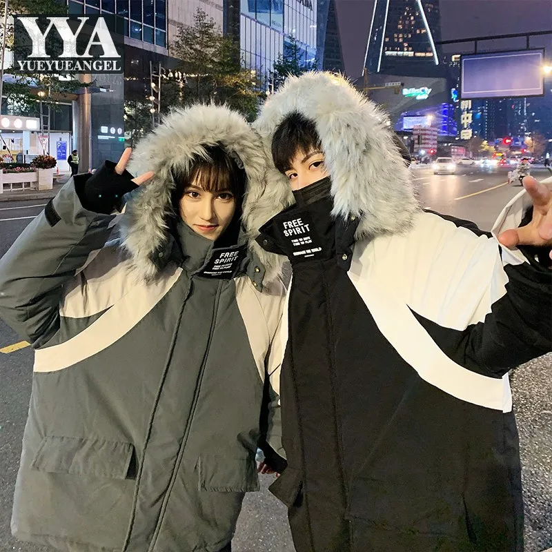 

Mens Hooded Parka 2021 Winter Thicken Warm Down Coat Stand Collar Loose Fit Cargo Jacket Men Fashion Lovers Casual Outerwear