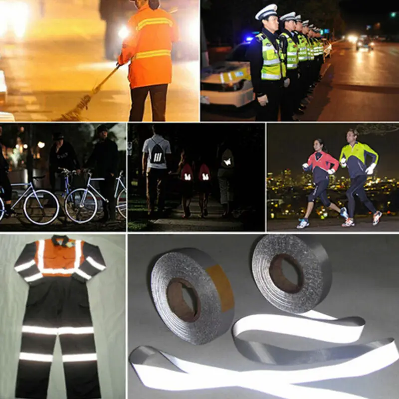 Серебристая светоотражающая лента 3 м x 2 5 см безопасная отделка для шитья серая