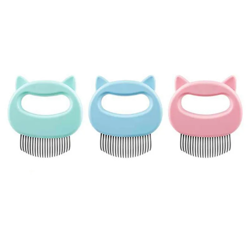 

Pet Cat Comb Remove Shedding Hair Puppy Cat Multifunction Pet Massage Grooming Brush Shell Shape Stainless Steel Cleaning Combs