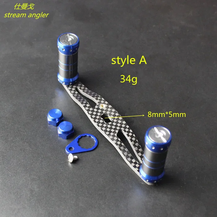 styleA light blue Алюминиевый сплав капли воды колеса коромысла ручка аксессуары с карбоновой ручкой подходит для рекламы - Цвет: styleA light blue