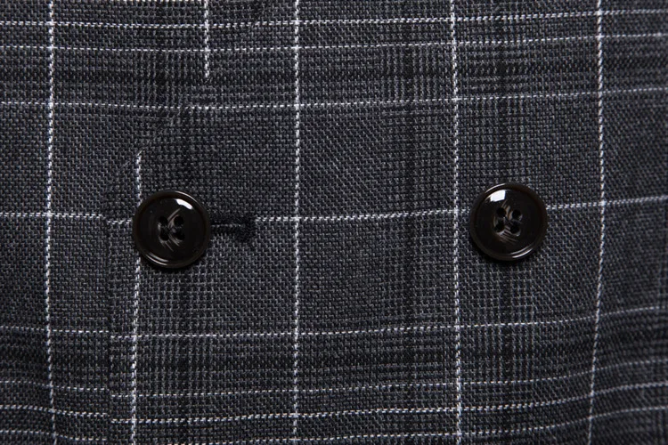 

Free Shipping Men's Plaid Vest New Simple Men's Casual Style Double Breasted Vest Men's Suit Vest Wedding Vest MJ149
