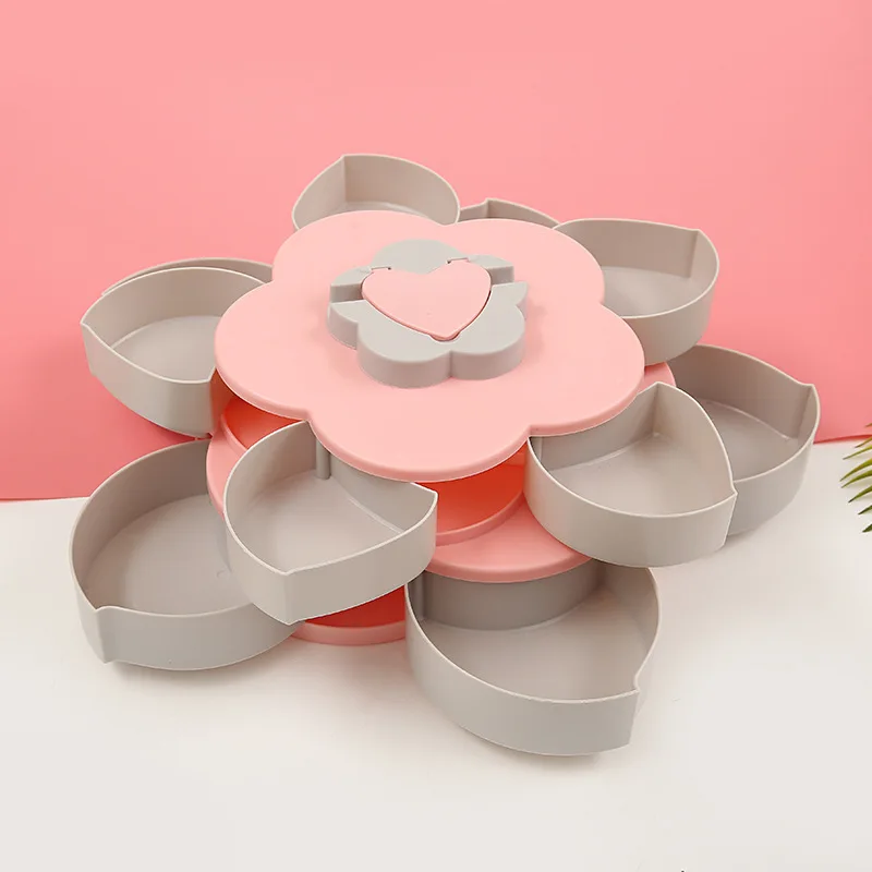 Новая креативная сушеная пластиковая вращающаяся коробка для конфет тарелка