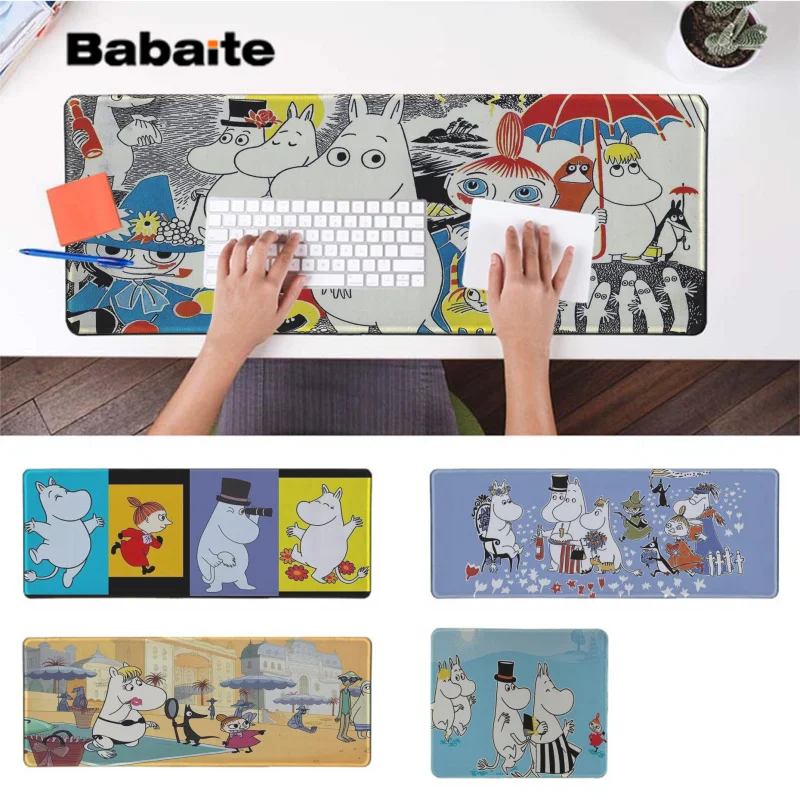 Babaite ваши собственные коврики Бегемот Moomin прочный резиновый коврик для Мыши Pad большой коврик для мыши клавиатуры коврик