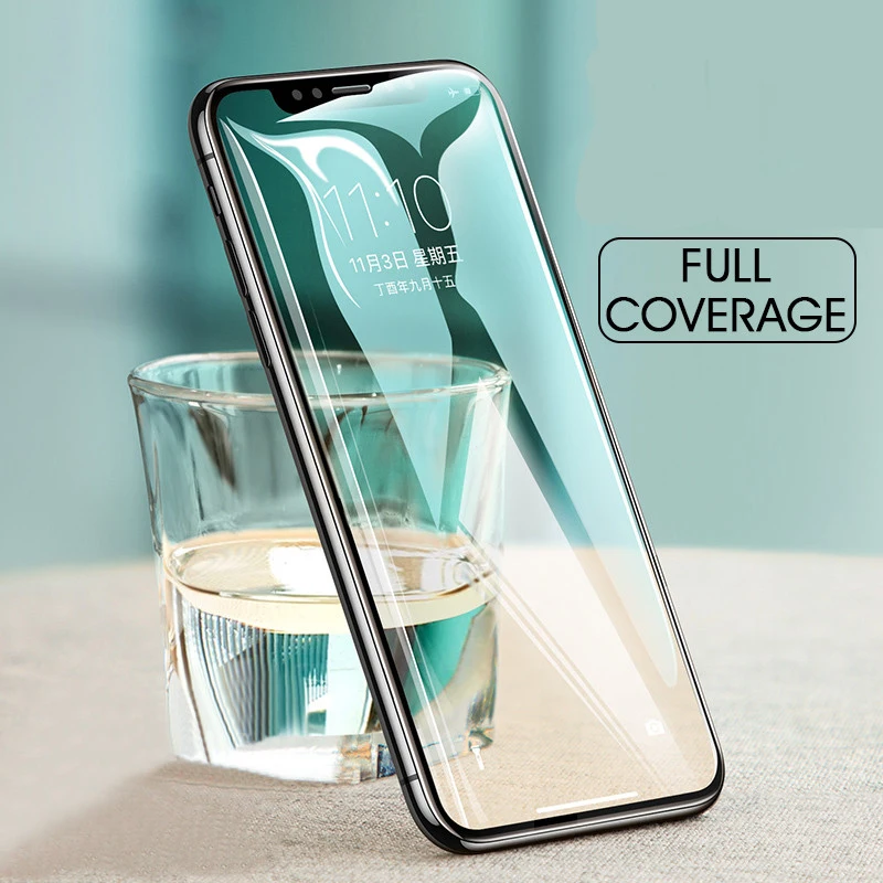 Закаленное стекло для iphone X 11 Pro XS MAX XR 10 7 8 6S 6 Plus XSMAX защитная пленка с полным