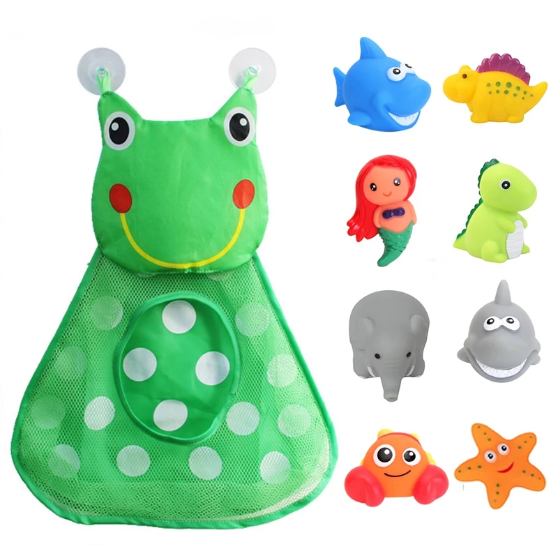 

8PCS Light Up Baby Bath Toys Set Flashing Color Tub Toys Floating Bathtub Toys with Storage Bag Pool Play Toys for Kids