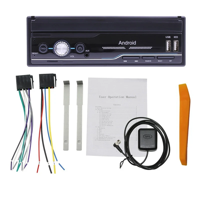 

Автомагнитола 1Din, Android 9,1, 7-дюймовый выдвижной экран, стерео MP5-плеер с GPS, FM, Wi-Fi, Bluetooth, мультимедийный плеер