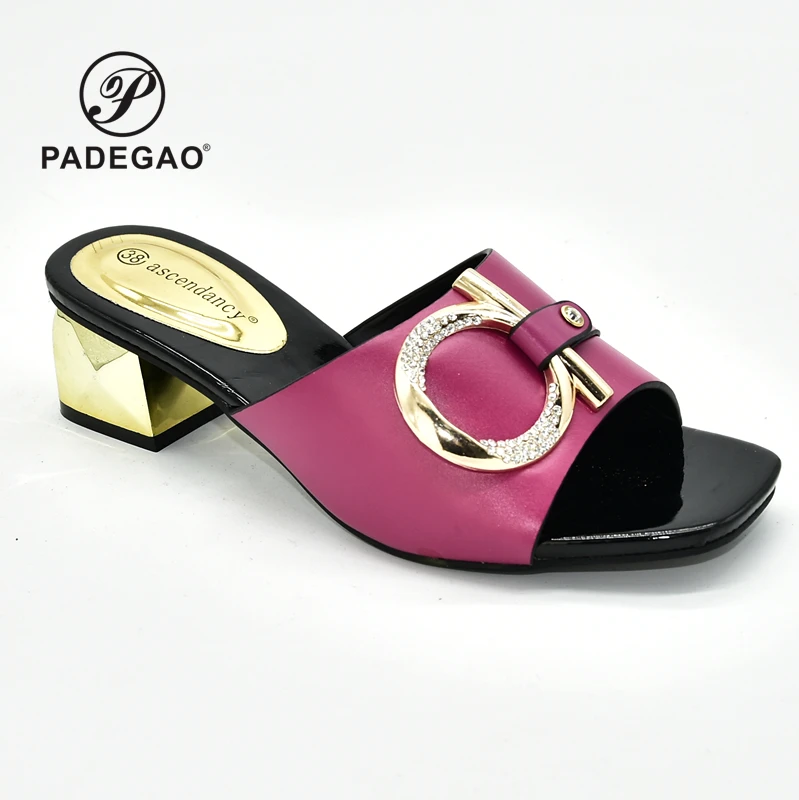 Итальянские туфли новейшего дизайна Босоножки с открытым носком в нигерийском