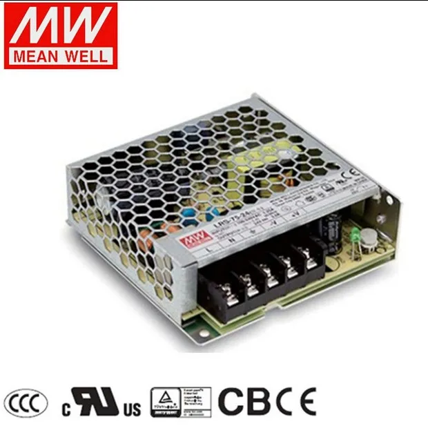 

Mean Well LRS-75-12 meanwell 12VDC/6A/72W одиночный выходной импульсный источник питания