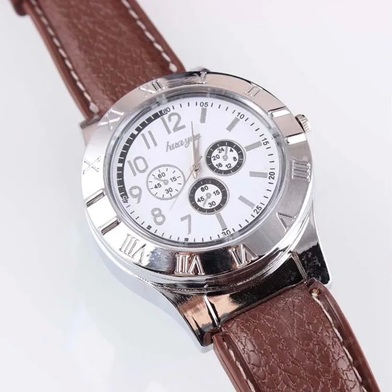 Военная usb зарядка Зажигалка часы Беспламенное ветрозащитное прикуриватель