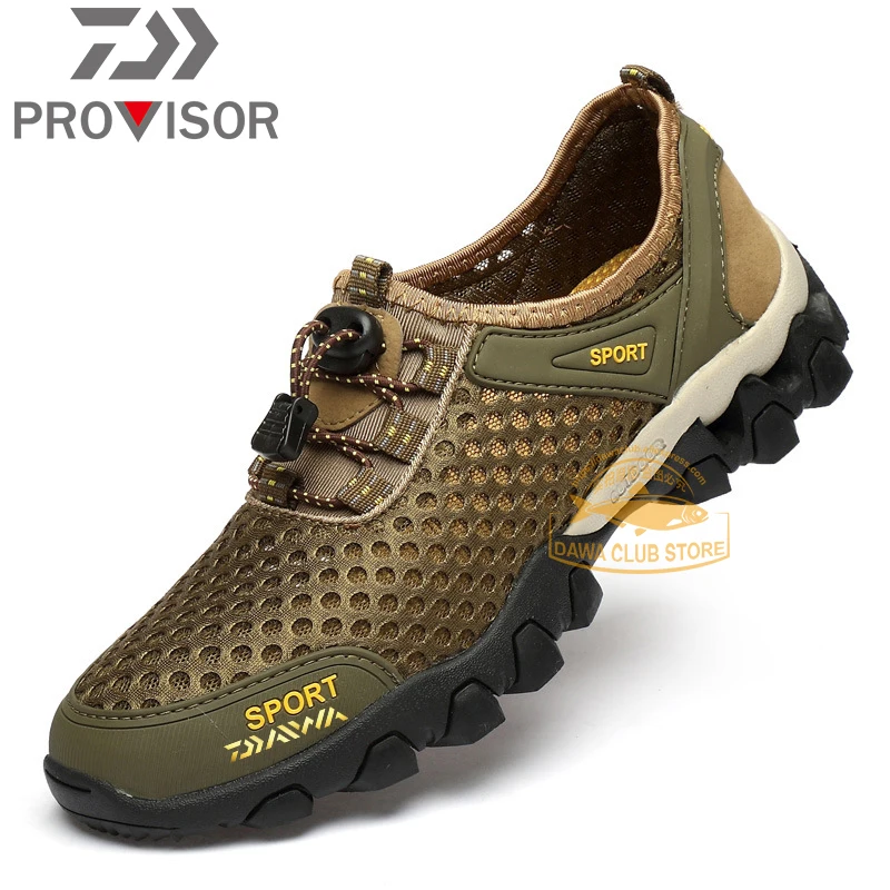 

DAIWA Fishing Shoes Summer Men's Upstream Breathable Non-slip Mesh Fishing Shoes Outdoor Sports Hollow Mesh Hiking Shoes