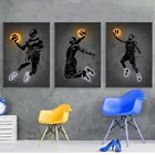 JD Художественная печать неоновые баскетбольные туфли спортивный плакат уличное настенное искусство абстрактная картина на холсте подарок идея для мужчины офиса украшение дома