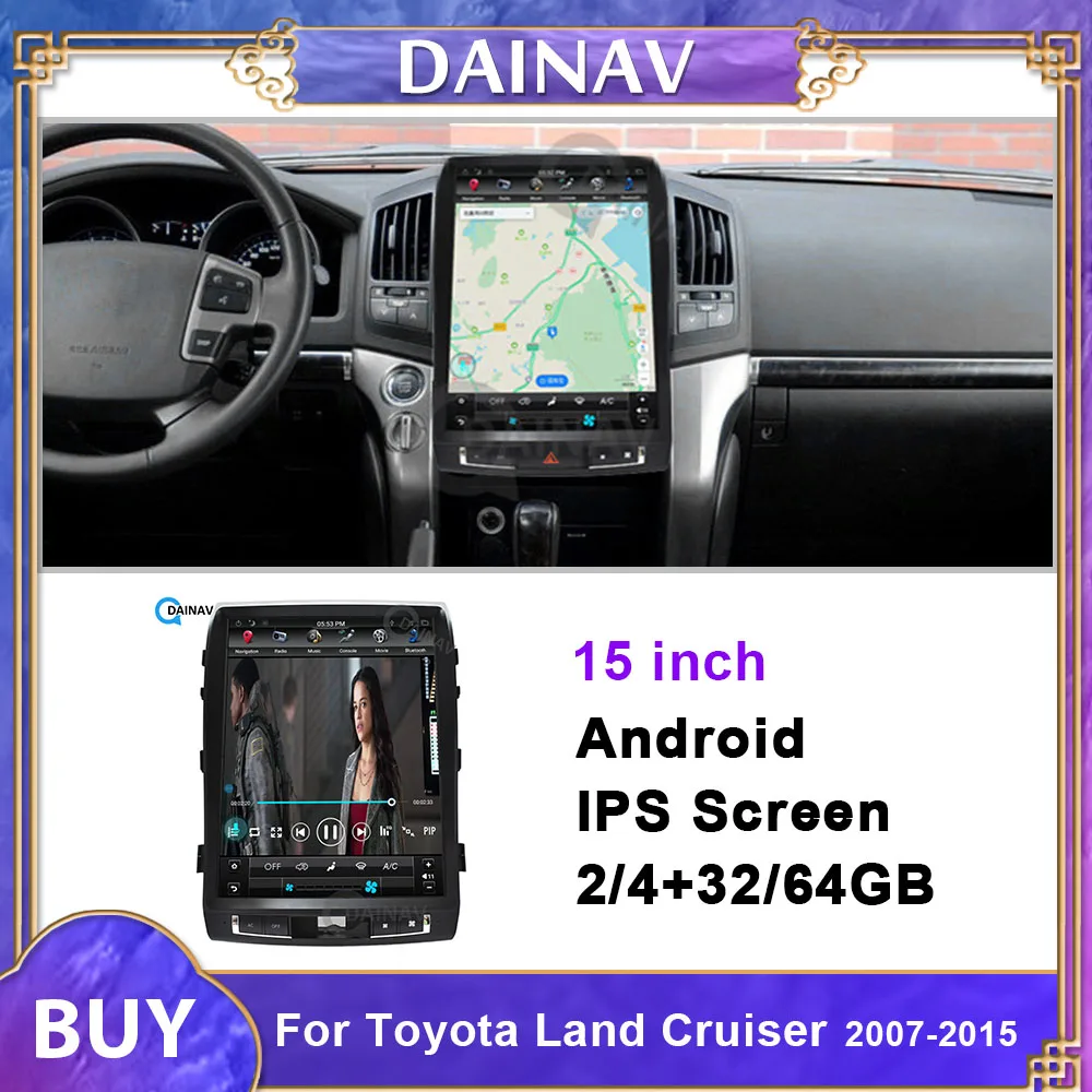 

15 inch Vertical Screen Car GPS Navigation FOR-TOYOTA Land Cruiser 2007-2015 Car Multimedia Player Auto Radio Tape Recorder