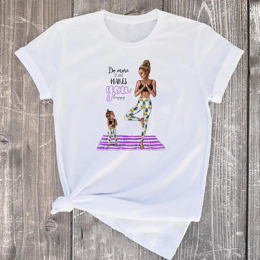 Camiseta para madre e hija, ropa para madre e hija, informal, para el d&iacute;a de la primera madre-2