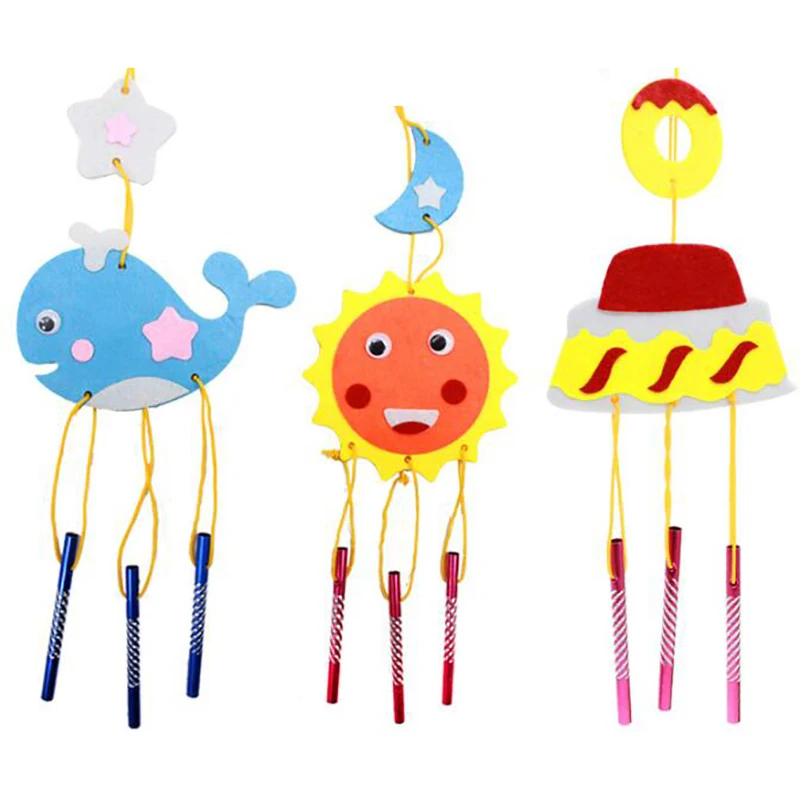 

1Pc Cute 8 kinds of pattern Aeolian Bells Kids DIY Handcrafts Kindergarten Early Education Toys Aeolian Bells