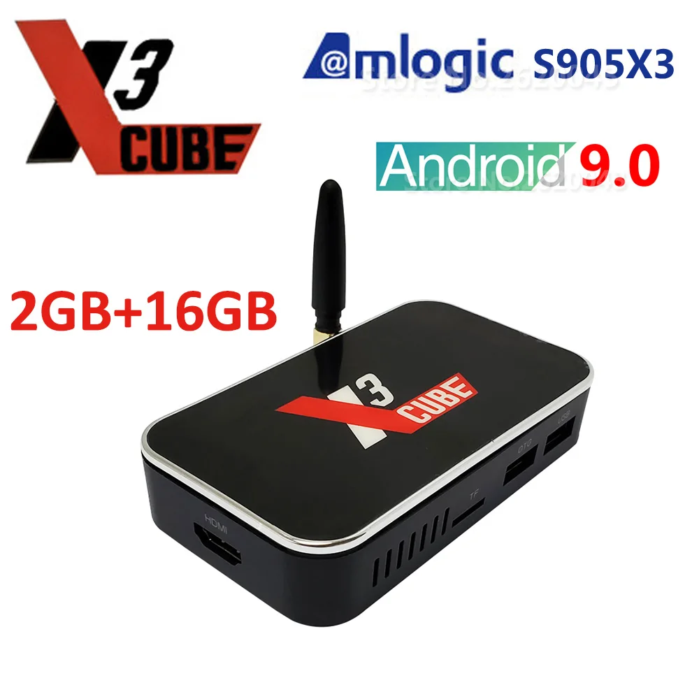 ТВ приставка Ugoos X3 Cube на Android Amlogic S905x3 LPDDR4 2 ГБ 16 4G Wi Fi LAN RJ45 1000 м 4k HD Cube|ТВ-приставки и
