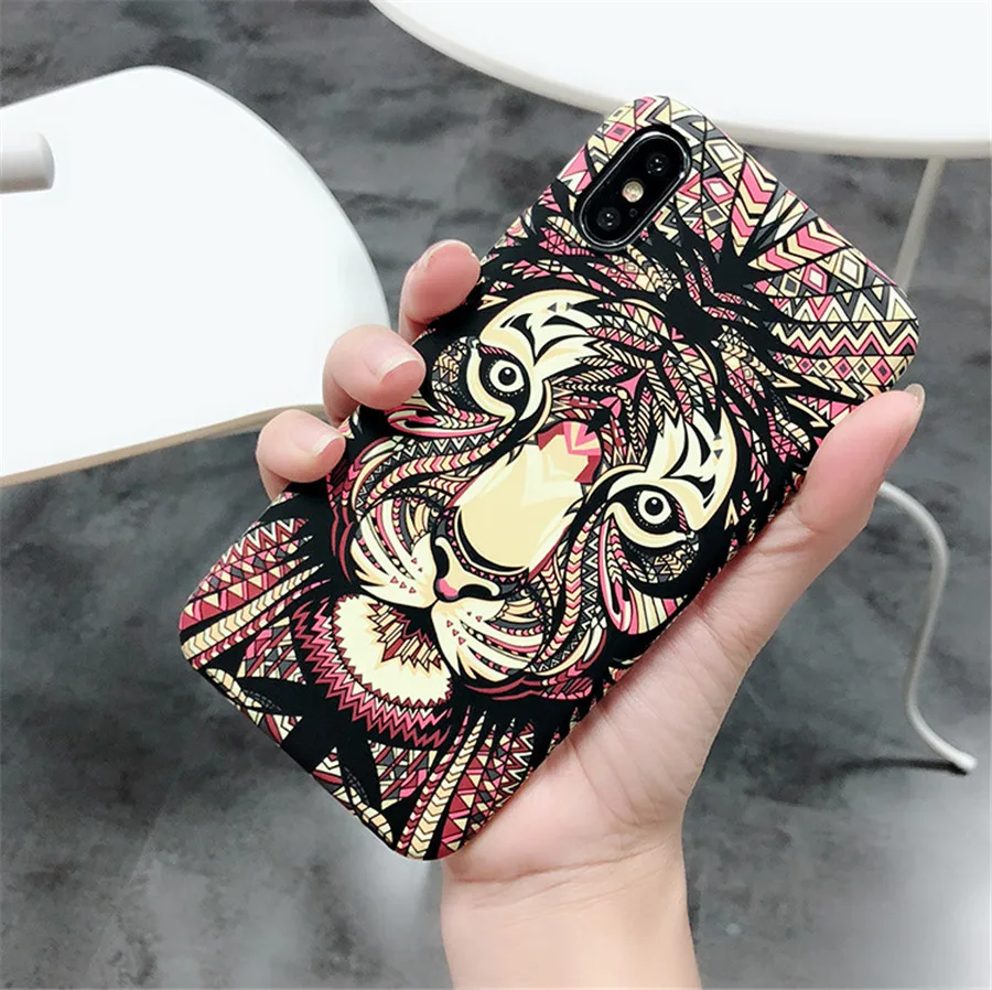 Светящийся чехол с животными для iPhone 11 Pro Max XR XS Max 6 6S 7 8 Plus X Тигр Волк слон ночной светящийся силиконовый мягкий ТПУ чехол для телефона