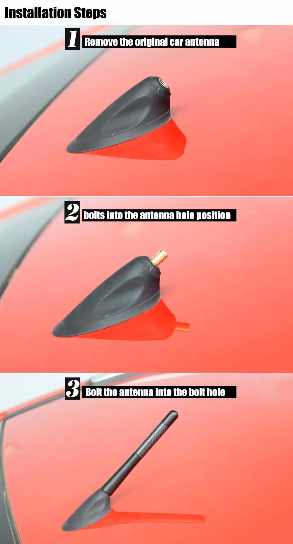 Автомобильный Стайлинг 12 см углеродное волокно крыши короткие радио антенны для