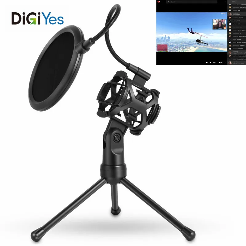 Новейший портативный микрофон настольная подставка для микрофона ударопрочный