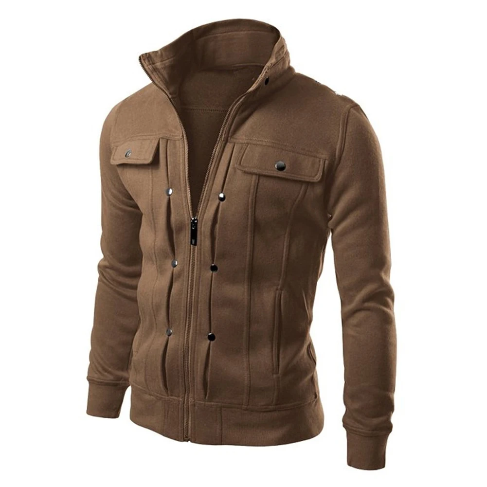 Мужская зимняя теплая Повседневная куртка на молнии мужская 2019 бесплатная