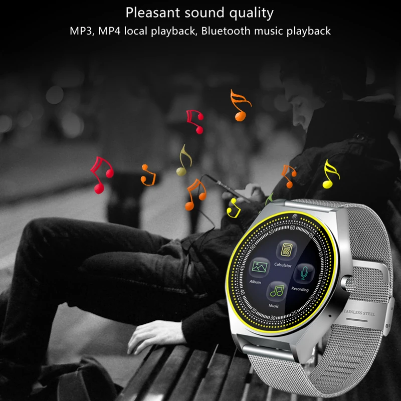 Модные мужские и женские Смарт-часы с металлическим ремешком водонепроницаемые