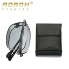 Солнцезащитные очки AORON мужскиеженские складные, поляризационные, прямоугольные, классические, в металлической оправе, устойчивые к ультрафиолетовому излучению