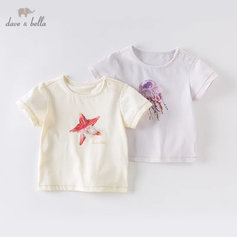 Детская летняя футболка с коротким рукавом и мультяшным принтом | одежда обувь