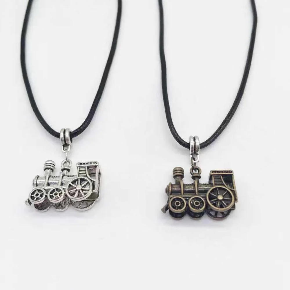 Винтажное маленькое Поезд Локомотив Подвески ожерелье подходит DIY ожерелье серьги браслет для украшения подарка