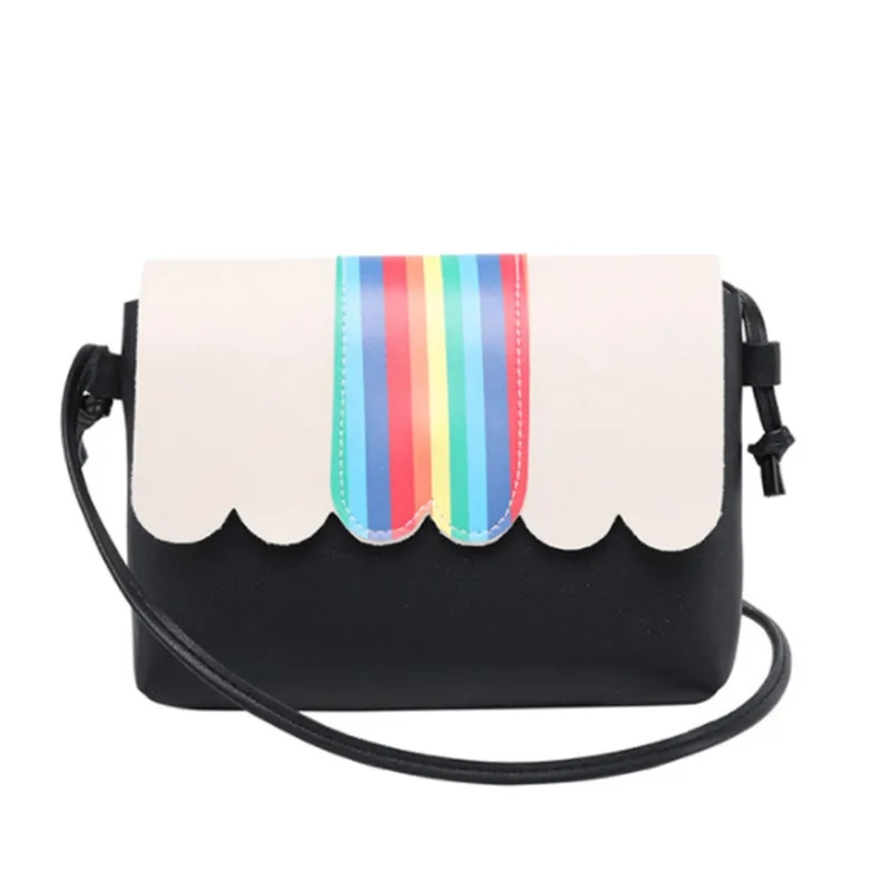 Сумки через плечо для женщин с милым радужным принтом на Маленькие из