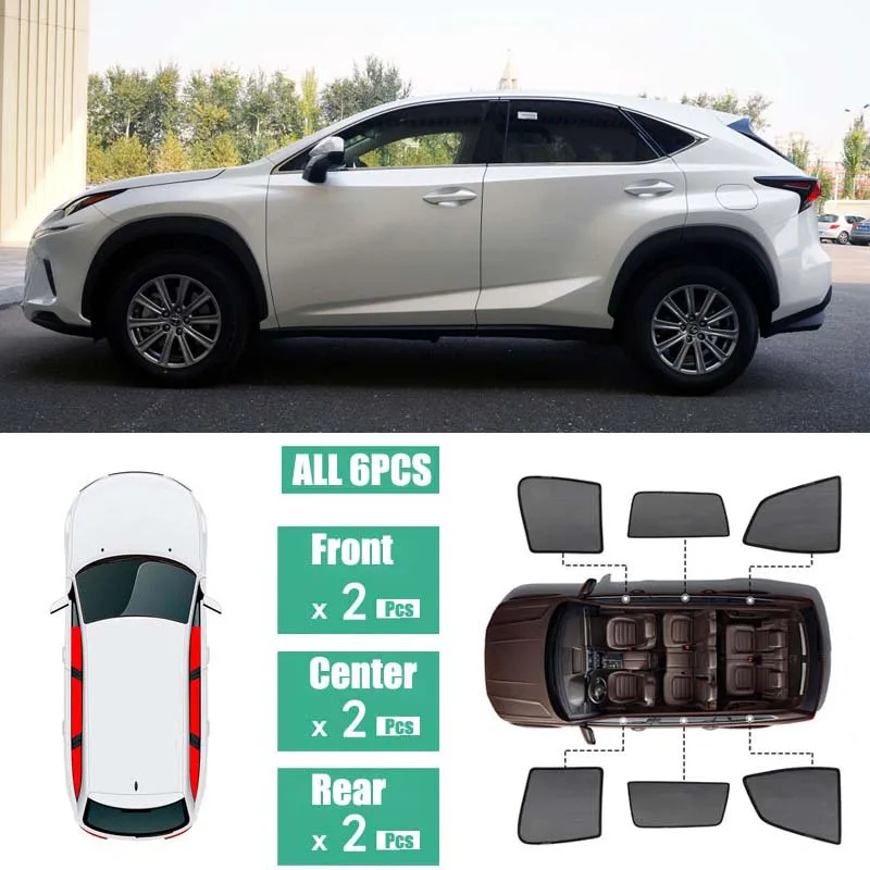 

Side Windows Magnetic Sun Shade UV Protection Ray Blocking Mesh Visor Fit For Lexus NX 2015-2019