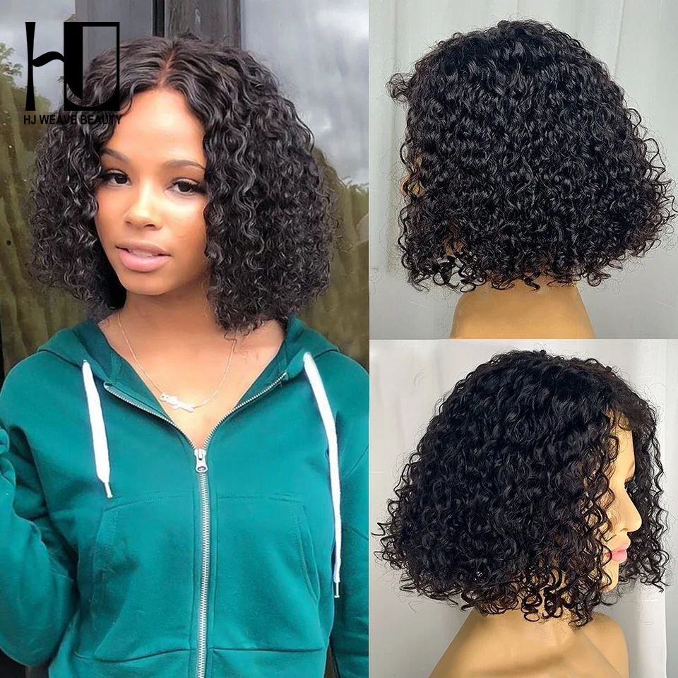 Кудрявый Боб кружевные передние человеческие волосы парики с детскими волосами