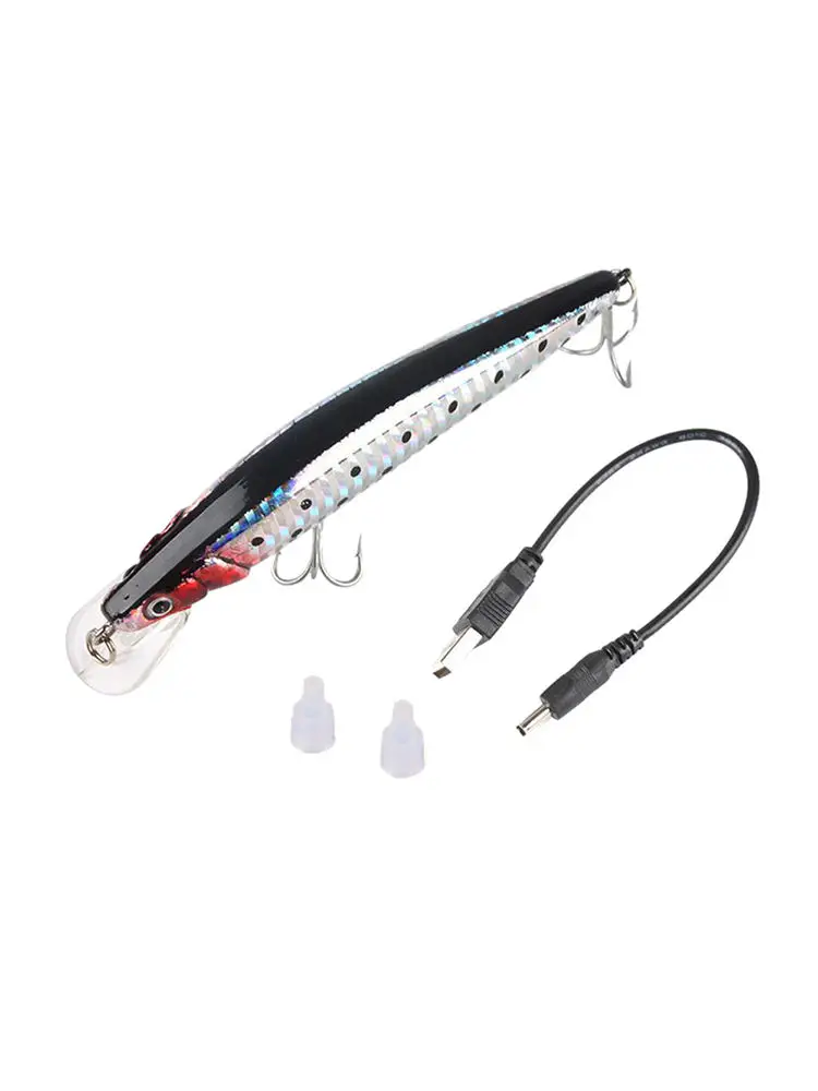 USB Перезаряжаемый мигающий светодиодный фонарь дергающаяся рыболовная приманка