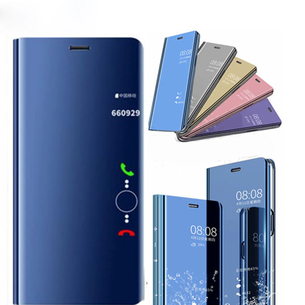 Прозрачный зеркальный флип-чехол для Xiaomi Redmi K20 pro note 7 3 4x5 6pro 9T 5 plus 4x S2 6 6A 5C Чехол