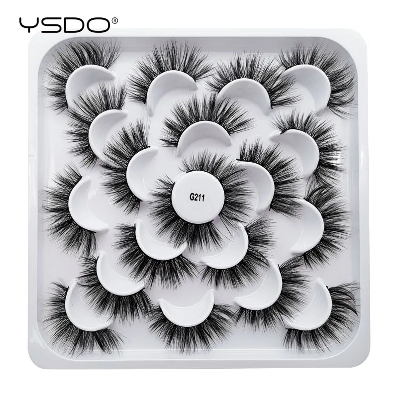 YSDO, 5/710 пар, норковые ресницы, макияж, искусственные 3d норковые ресницы, ручная работа, объемные ресницы, искусственные ресницы, maquillaje, натуральные накладные ресницы