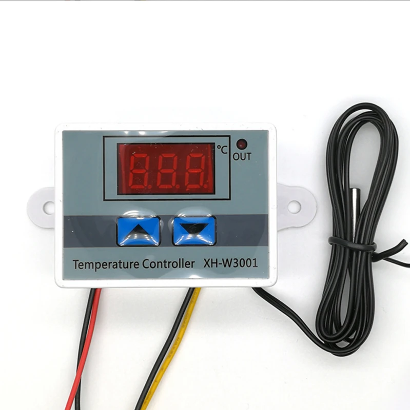 Цифровой термостат W3001, постоянный ток 12 В, 24 В, переменный ток 220-в, светодиодный цифровой регулятор температуры, датчик NTC, переключатель упр...