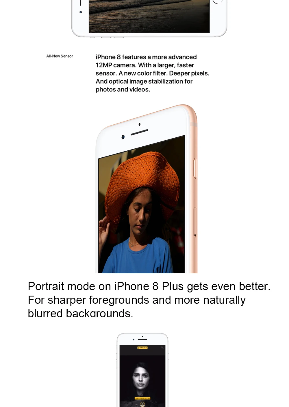 Разблокированный мобильный телефон Apple iPhone 8 Plus, 64/256 Гб ПЗУ, 5,5 дюйма, 12MP камера, отпечаток пальца, шестиядерный iOS 4G LTE смартфон