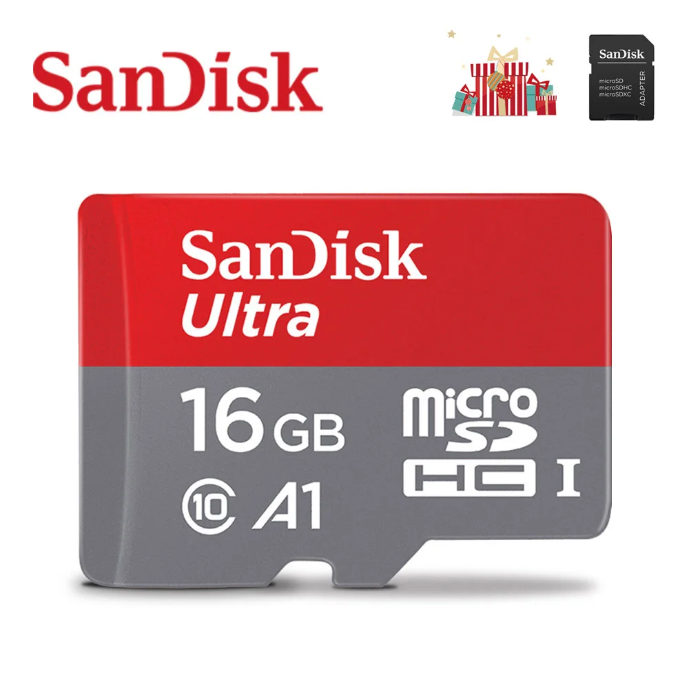 16GB-Adapter Карта памяти SanDisk A1, 200 ГБ, 128 ГБ, 64 ГБ, 98 МБ/с./с, 32 ГБ, Micro sd карта, класс 10, UHS-1, флеш-карта, память Microsd, TF/sd карта s для планшета - Емкость: 16GB-Adapter