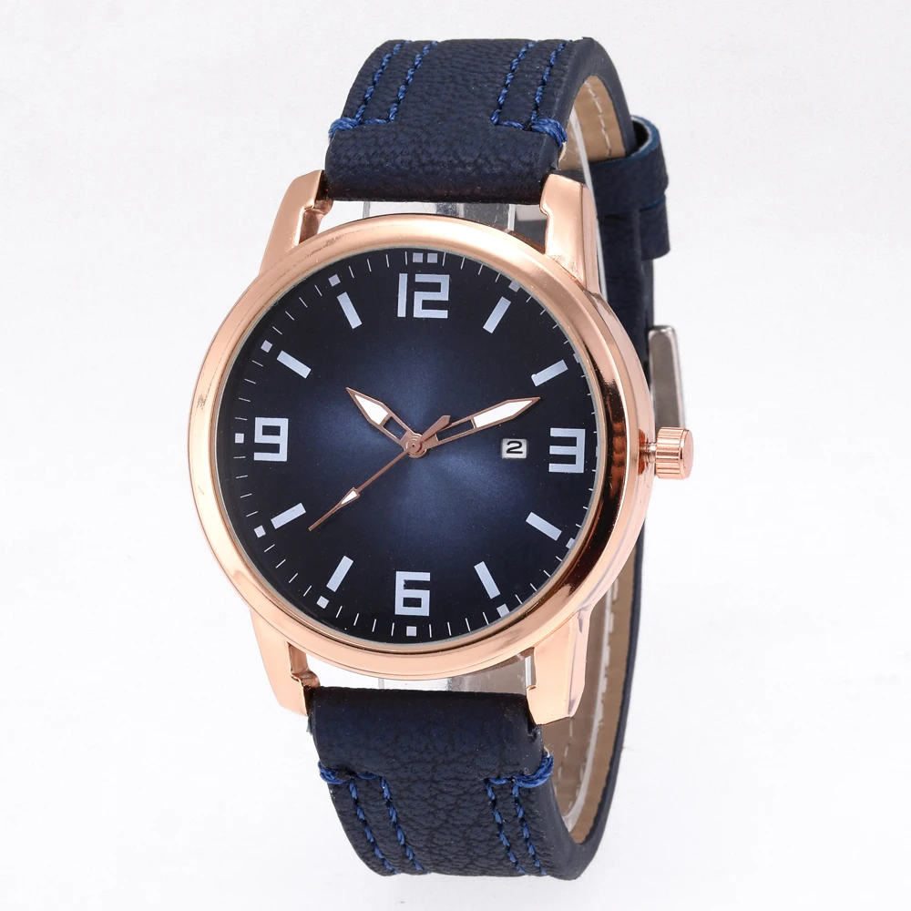 

New Men Watches Luxury Brand Men Big Leather Strap Calendar Quartz Watch Men Military Sports Casual Watch relogio masculino Hot