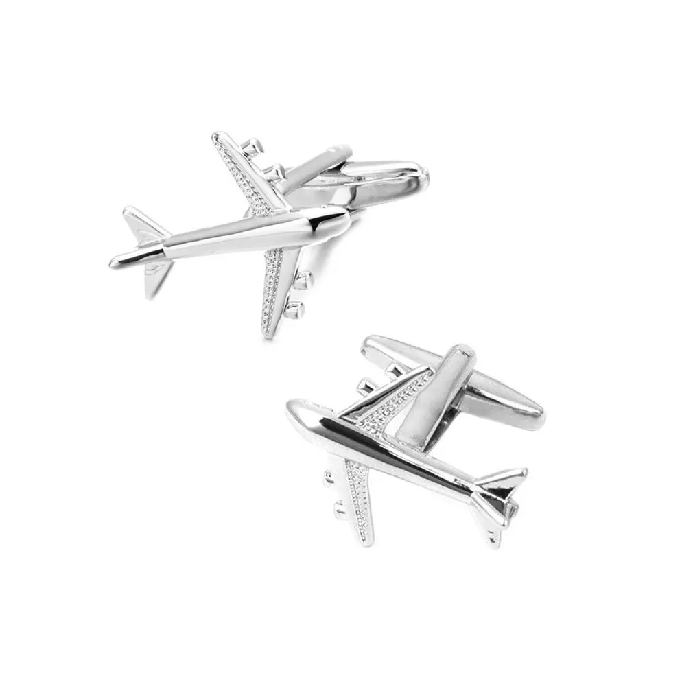 F5449 самолет манжеты LinksMen простой стиль рубашка запонки для рубашки запонка