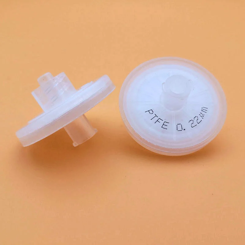 Lab DIA28mm Luer Interface 0.22/0.45/1.0/3.0um PTFE Micro Gas Filter Connector for Water Vapor Resistance