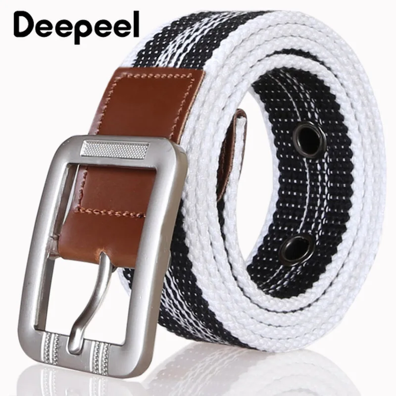 Deepeel 3 8*100/110/125 см из парусины тканые Ремни Для мужчин сплав ратение на ремешке с