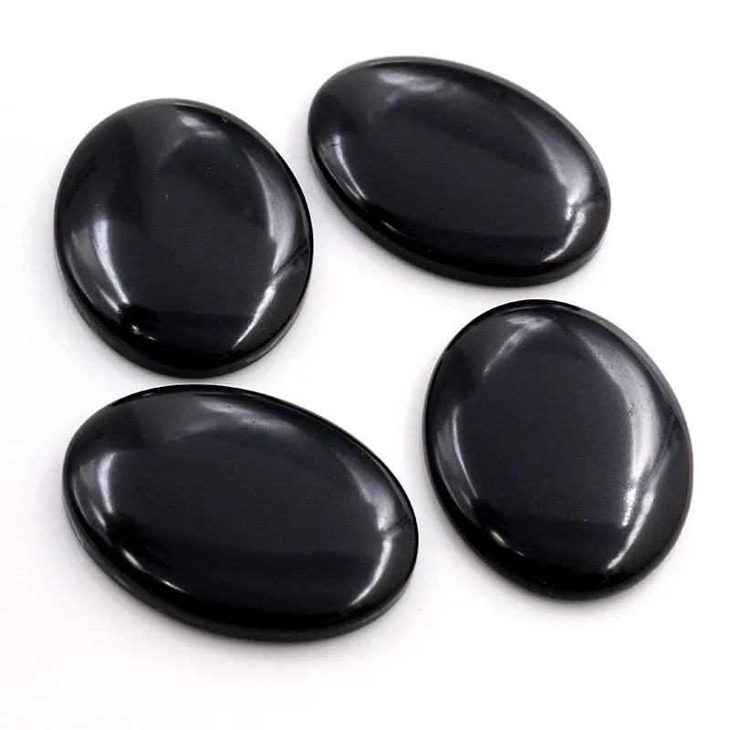 

New Fashion 5pcs 30x40mm Black Color Flat Back Resin Cabochons Cameo G7-14