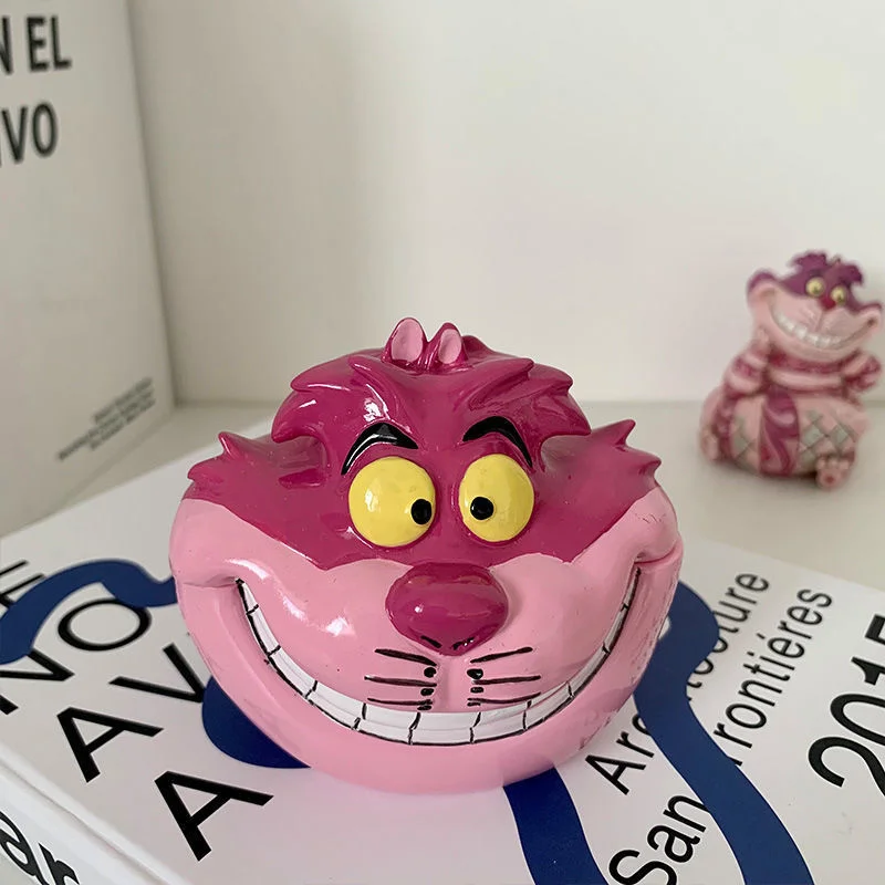 

Disney Alice In Wonderland Cheshire Cat Miaomiao Cat Stereo Jewelry Box Resin Storage Box Personalized Creative Decoration