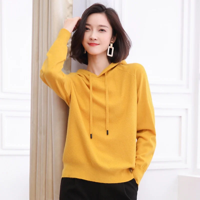 Корейские розовые толстовки женские вязаные свободные модные в стиле Харадзюку