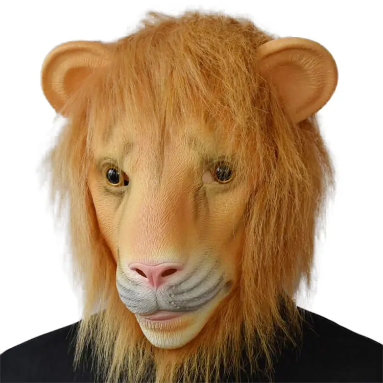 Забавная маска на Хэллоуин для взрослых наряды лев Король Simba латексная
