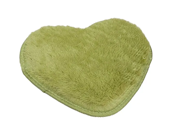 Нескользящий дверной коврик однотонный ковер в форме сердца для кухни гостиной