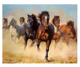 Полностью сдедай сам Diy квадратные алмазов картина скачущие лошади вышивка