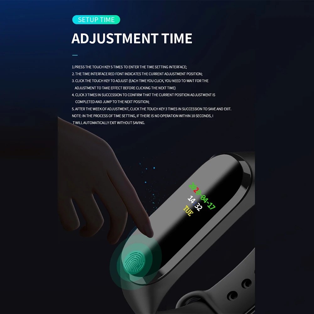 Многофункциональный спортивный смарт браслет черный автоматический фитнес с