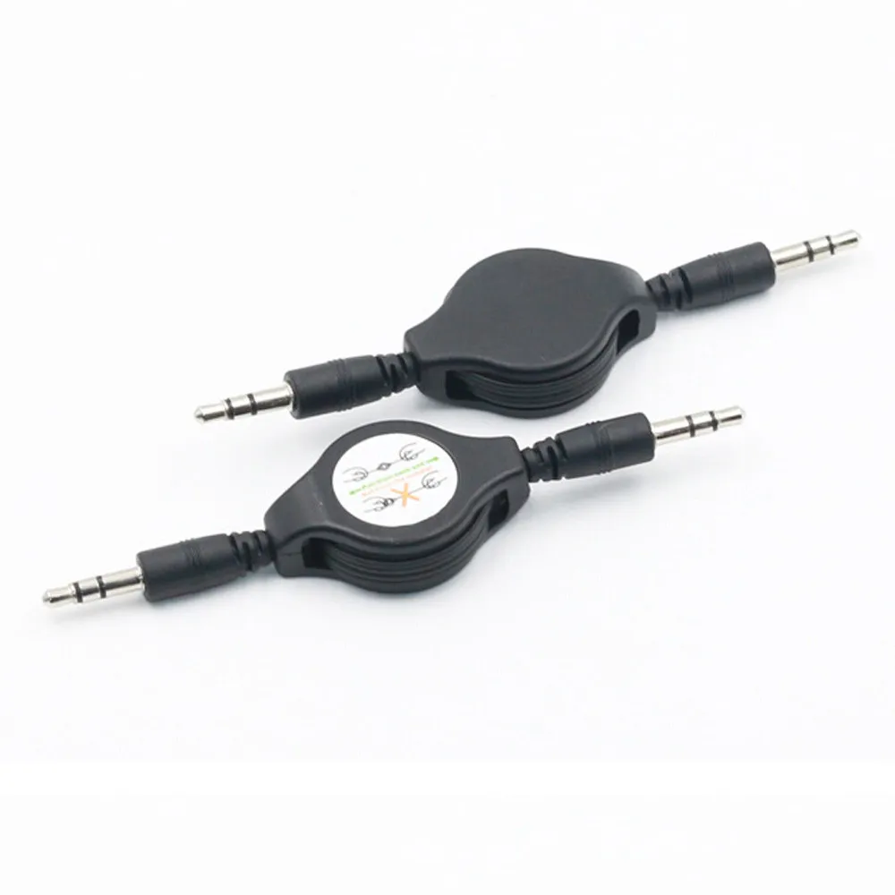 Выдвижной Золотой вспомогательный аудио удлинитель 3 5 мм штекер-штекер М/М для