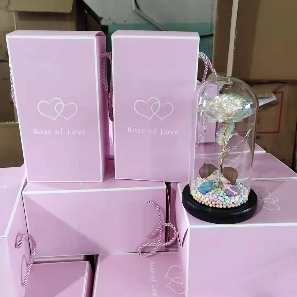 

LED Rose Light Simulation Flower Colorful Light Lights Wedding Decoration Valentine'S Day Room Home Fairy Party Gifts
