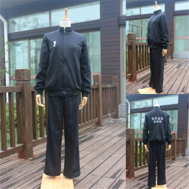 

Haikyuu Karasuno High School Volleyball Club Uniform Costume Adult Sports Football Uniform Suit L320